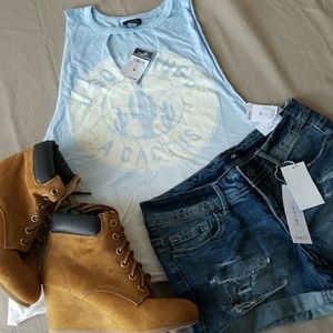 Nwt Rue21 Low Rise Shorts + Top Size Medium